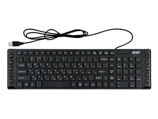 Клавиатура проводная Acer OKW010 черный slim (ZL.KBDEE.002)